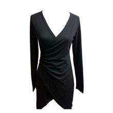 Sexy Womens Dress Casual Deep V Neck Long Sleeve Irregular Night Club Dress vestidos feminino IMY66