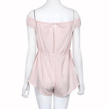 Sexy Off Shoulder Jumpsuit Romper Girls One Piece Overalls High Waist Women Playsuit macacao feminino IMY66