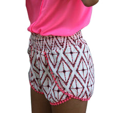 Sexy Shorts Women With High Waist Elastic Tassel Print Short Casual Ball Pom Pom Beach Short femme Feminino IMY66