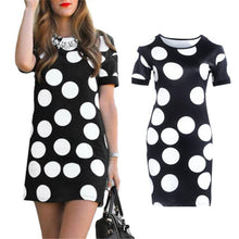 Sexy Women Dresses Casual Polka Dot Printed Short Sleeve Sheath Mini Dress vestidos femininos IMY66