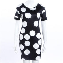 Sexy Women Dresses Casual Polka Dot Printed Short Sleeve Sheath Mini Dress vestidos femininos IMY66