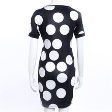 Sexy Women Dresses Casual Polka Dot Printed Short Sleeve Sheath Mini Dress vestidos femininos IMY66