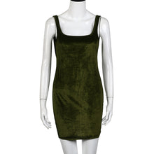 Sexy Velvet Dress For Women Solid Ladies Backless Sleeveless Short Evening Party Mini Dress Vestidos femininos IMY66