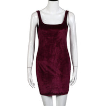 Sexy Velvet Dress For Women Solid Ladies Backless Sleeveless Short Evening Party Mini Dress Vestidos femininos IMY66