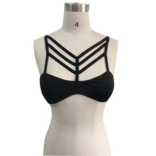 Sexy Women Crop Tops Bandage Hollow Sheer Bralette Bustier Unpadded Bra Lingerie Bustier regata feminina IMY66