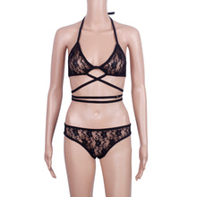 Sexy Women Crop Tops Sexy Strap Translucent Women Lace With Briefs Bralette Underwear Regata feminina Suit IMY66