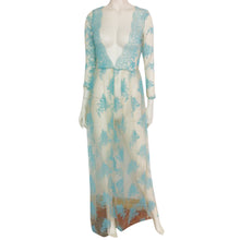 Sexy Women Dress See Through Lace Mesh Long Sleeve Casual Evening Party Long Maxi Dress vestidos femininos IMY66