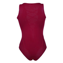 Sexy Women Jumpsuit Plunge V Neck Bandage Hollow Bandage Jumpsuit Ladies Sleeveless Party Rompers Bodysuits Tops Tee IMY66