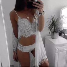 Sexy Women Lace Camis Crop Tops+Brief Underwear Set Club Nightwear Lingerie Melville Tops Blusa Feminina IMY66