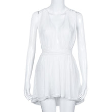 Sexy Women Lace Dress Bodycon Bandage Backless Cross Party Evening Short Dress Vestidos Femininos IMY66