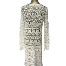 Sexy Women Lace Dress V Collar Hollow Bikini Swimwear Beach Dress Beach Sunscreen Mini Dress vestidos femininos IMY66