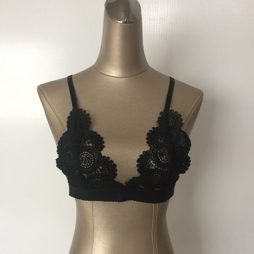 Sexy Women Lace Floral Crochet Crop Tops Spaghetti Strap Slim Bralette Camis Crop Top Sexy Vest Beachwear Lingerie IMY66