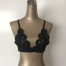 Sexy Women Lace Floral Crochet Crop Tops Spaghetti Strap Slim Bralette Camis Crop Top Sexy Vest Beachwear Lingerie IMY66