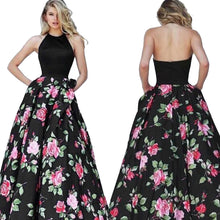 Sexy Women Long Dress Floral Printed Halterneck Sleeveless Party Evening Beach Maxi Dress vestidos feminino IMY66