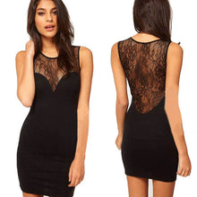 Sexy Women Net Yarn Package Hip Bud Silk Joining Together Slim Party Dress Plus Size XL IMY66