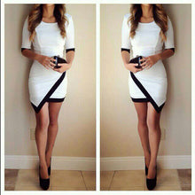 Sexy Women Bandage Bodycon Evening Party Stitching Package Hip Irregular Mini Dress Slim One Piece Dress vestidos IMY66