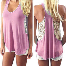 Sexy Women Tank Tops Lace Hollow Loose Vest Sleeveless T-shirt Tops female tank tops blusas IMY66