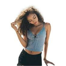 Sexy lacing up Crop Tops Camis bralette bustier Camisetas Strappy Bra Vest Elastic Straps Tee Shirt Tank Tops IMY66