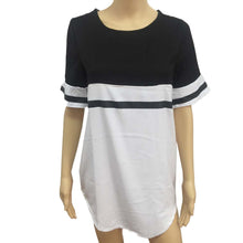 Simple Designer Women Dress T-Shirt Dresses Black White Color Short Sleeve Loose Mini Dress vestidos IMY66