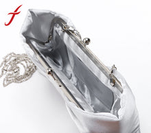 Small Mini Women Satin Crossbody Clutch Purse Shouder Handbag Evening Bag Chain For Party Wedding Prom IMY66