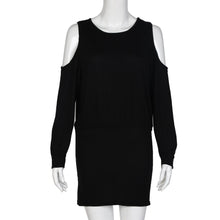 Solid Women Sexy Dress Casual Long Sleeve Off Shoulder Party Mini Dress vestidos femininos Plus Size XL IMY66