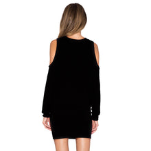 Solid Women Sexy Dress Casual Long Sleeve Off Shoulder Party Mini Dress vestidos femininos Plus Size XL IMY66