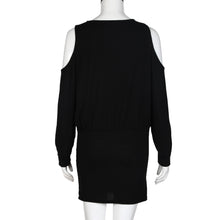 Solid Women Sexy Dress Casual Long Sleeve Off Shoulder Party Mini Dress vestidos femininos Plus Size XL IMY66