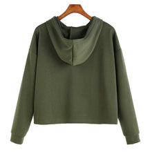 Street Women Short Sweatshirt T-Shirts Casual Slogan Print Long Sleeve Hoodie Sweatshirt Tops camisetas y tops IMY66