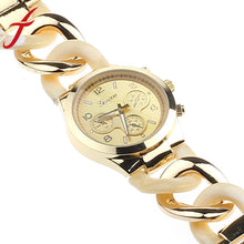 Stylish Womens Dresses Watch Luxury Stainless Steel Cowboy Chain Bracelet Band Quartz Wristwatch IMY66