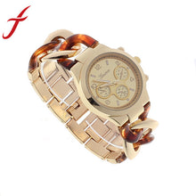 Stylish Womens Dresses Watch Luxury Stainless Steel Cowboy Chain Bracelet Band Quartz Wristwatch IMY66