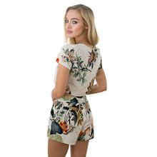 2 Pieces Set Dress Women Floral Print Short Dress Set BodyCon Banage Party Cocktail Suit vestidos feminino IMY66