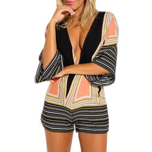 jumpsuit Women Sexy Deep V Neck Jumpsuit Romper Casual Butterfly Sleeve Short Overalls For Women macacao IMY66