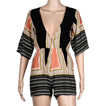 jumpsuit Women Sexy Deep V Neck Jumpsuit Romper Casual Butterfly Sleeve Short Overalls For Women macacao IMY66