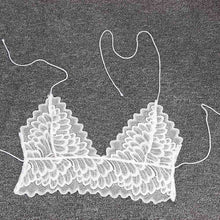 Bustier Crop Tops For Women Sexy Hollow Translucent Underwear Sheer Lace Strap Lingerie Bra Tops Cropped feminino IMY66