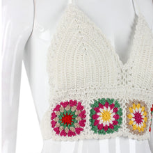 Bustier Crop tops camis Flower lace crochet crop top white black hollow beach wear short pattern sexy tops IMY66