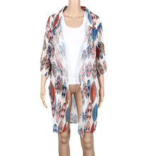 Chiffon Blouse Outwear Women Printed Shirt Kimono Cardigan Shawl Coat Tops Bikini Cover up blusas IMY66