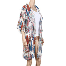 Chiffon Blouse Outwear Women Printed Shirt Kimono Cardigan Shawl Coat Tops Bikini Cover up blusas IMY66