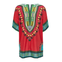 Dress Traditional African Clothing for Women Shirt Dress Casual Deep V-Neck Print Party Dresses vestidos feminino IMY66