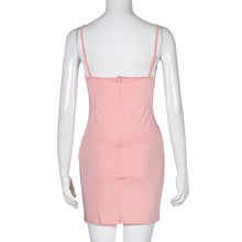 Dress Women Sexy Spaghetti Strap Backless Sleeveless Bandage Bodycon Hollow Party Mini Dress Vestidos femininos IMY66