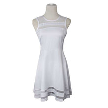 Dresses For Women Sexy Hollow Splice Dresses Casual O-Neck Sleeveless White Party Short Dress vestidos robe IMY66