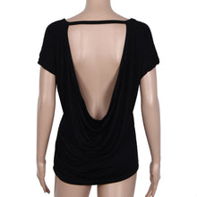 Sexy Backless T-Shirts For Women Casual Loose Batwing Sleeve Tops T-Shirt Camisetas Mujer Blusas Femininas IMY66