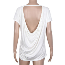 Sexy Backless T-Shirts For Women Casual Loose Batwing Sleeve Tops T-Shirt Camisetas Mujer Blusas Femininas IMY66