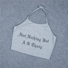 Sexy Crop Tops For Women Ladies Casual Sleeveless Blackless Letter Printed Halter FItness Tank Vest Tops Blusas IMY66