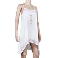 Sexy Dress Women Boho Spaghetti Strap Sleeveless Dresses Print White Dress female Vestidos femininos IMY66