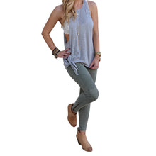 Sexy Irregular Tops Women Tank Tops Loose Fitness Sleeveless Blouse Vest T-shirt Blusas IMY66