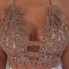 Sexy Sequin Crops Tops For Women Backless Party Tops Club Floral Lace Tops Bustier Beach Crop Tops Strappy Bra IMY66