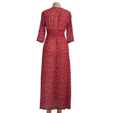 Style Bohemian Dress For Women Ladies Boho Dresses Floral Printed Chiffon Party Beach Long Maxi Dress Vestidos IMY66