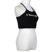 Style Sexy Crop Tops Women I HAVE NO TITS Letter Sleeveless Halterneck Tank Crop Tops Short Vest Blouse Tee Shirt IMY66