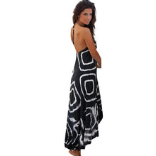 Style Women Long Dress Sexy Strap Backless Print Halter Sleeveless Party Beach Maxi Dress vestidos femininos IMY66