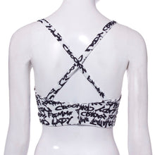 Style Women Sexy Backless Halter Letter Printed Tops Padded Strapless Crop Top Bra Cami Bralette Tank Tops Shirt IMY66